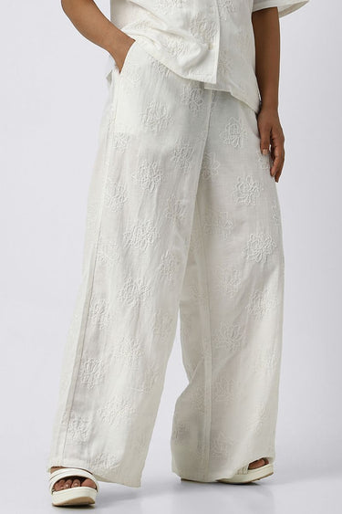 Women Flowy Pants With Embroidery