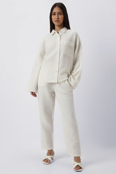 Textured Flowy Women Pants