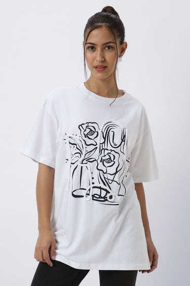 Oversized Women T-Shirt With Print