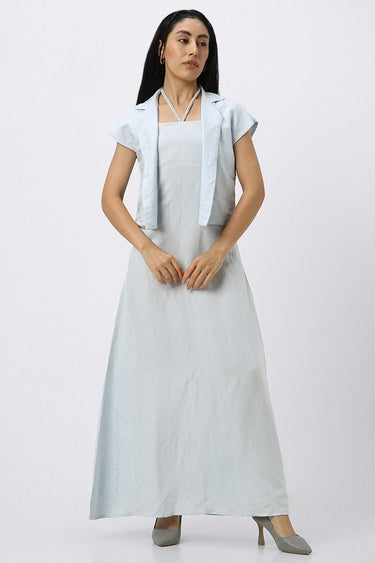 فستان نسائي ماكسي مع جاكيت بوليرو