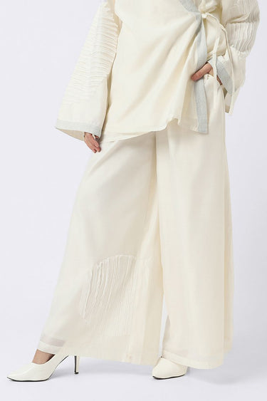 women flowy pants with trimmed linings