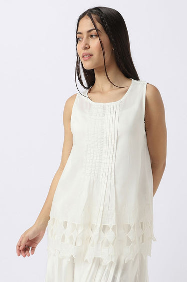 Women Blouse With Embroidery Slots