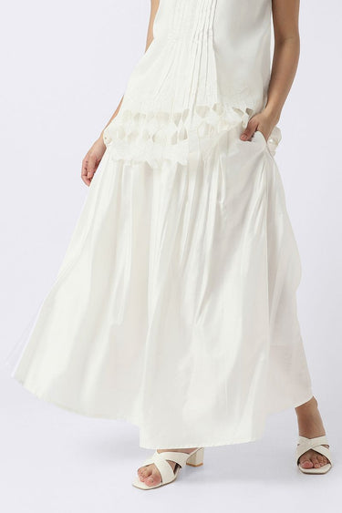 solid colored maxi women skirt