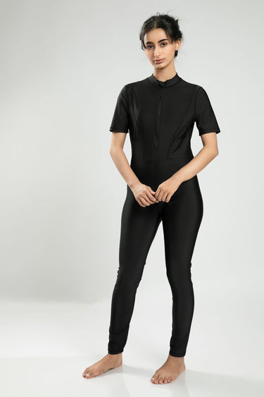 Elegant Full-Coverage One-Piece Modest Swimsuit