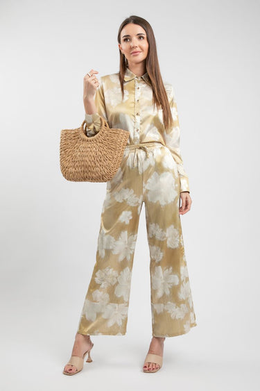 Flowy Wide-Leg Printed Women'S Pants