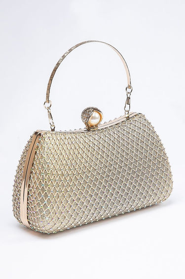 Women Shoulder Bag With Rhinestones