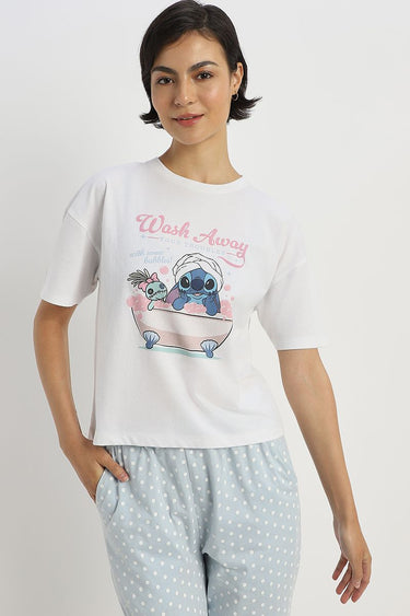 تيشيرت نسائي منزلي مطبوع