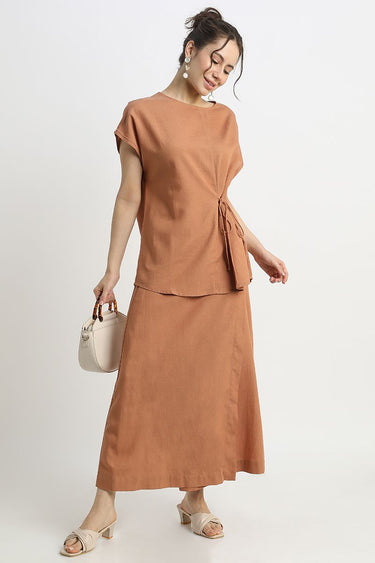 Women's Wrap Maxi Skirt  Solid Color with Tie Belt Waist