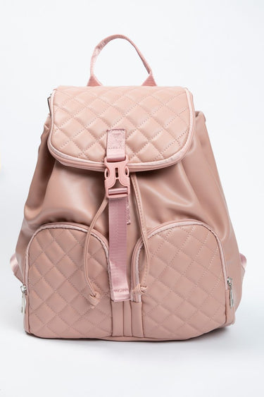 Quilted Flap Synthetic Leather Backpack