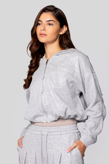 Cropped Zip Up Hoodie