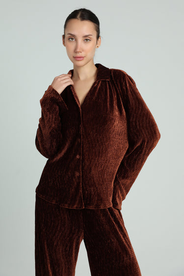 Crinkled Button Down Shirt