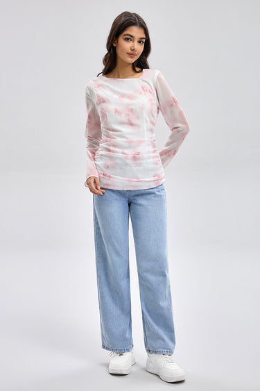 Wide Leg Denim Pants High Waist