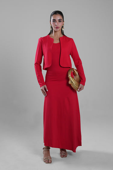 جاكيت نسائي قصير بقصة مفتوحة