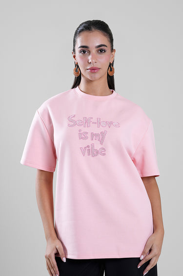 تيشيرت نسائي واسع بطباعة