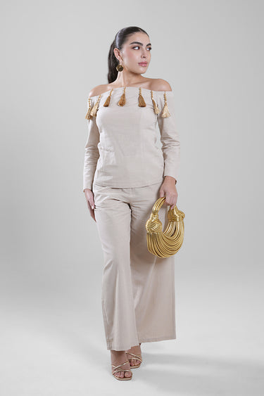 Wide-Leg Tailored Trousers