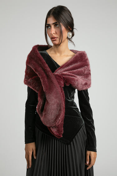 شال فرو فاخر بتصميم لف