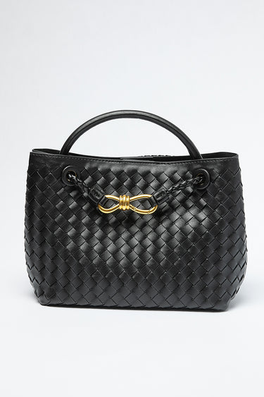 حقيبة يد نسائية بنقشة منسوجة