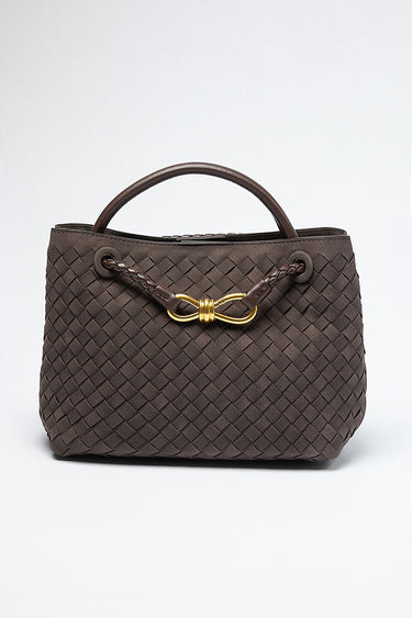 حقيبة يد نسائية بنقشة منسوجة