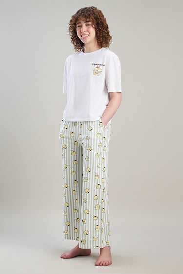 بنطلون منزلي قطني بطبعة