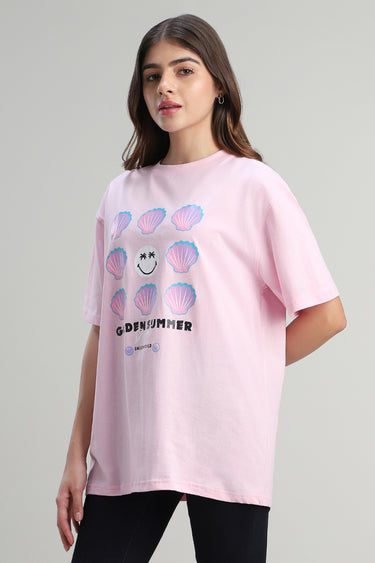 تيشيرت بطبعة جرافيك بقصة واسعة