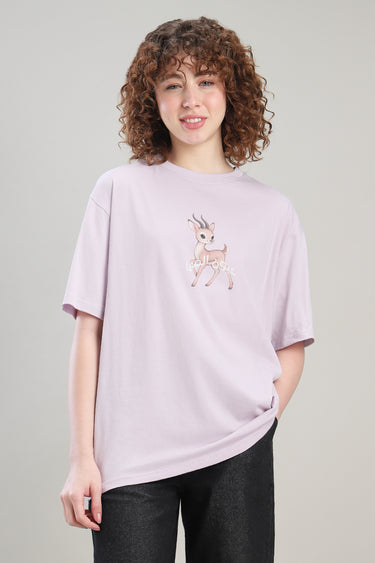 تيشيرت قطني اوفرسايز بطباعة