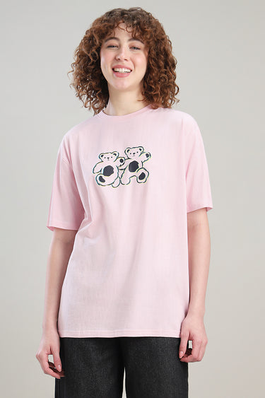 تيشيرت قطني اوفرسايز بطباعة