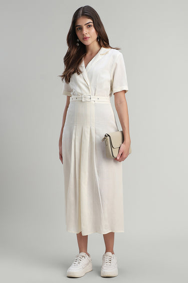 فستان ميدي مع حزام