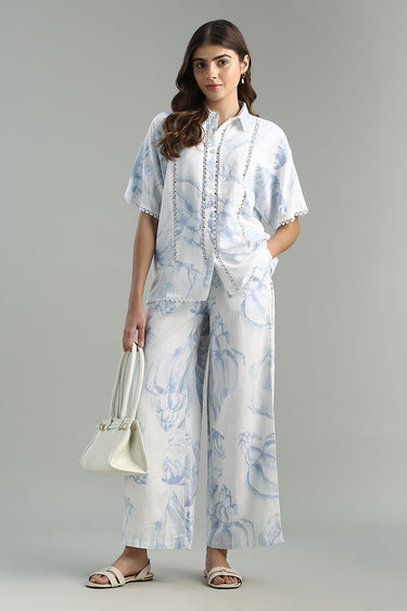 Printed Wide Leg Relaxed Pants