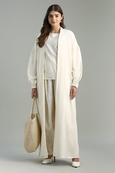 Open Front Long Sleeve Abaya