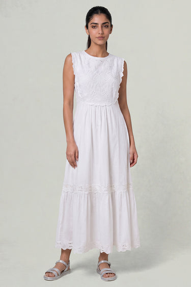 Sleeveless Embroidered Maxi Dress