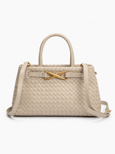 Woven Handbag With Shoulder Strap