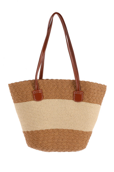 حقيبة بحر منسوجة كبيرة