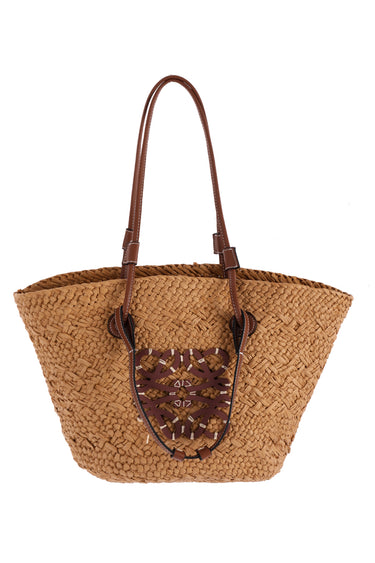 حقيبة بحر منسوجة بتصميم فاخر