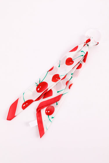 وشاح ساتان ناعم بنقشة الفواكه