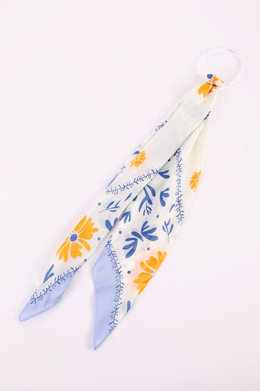 سكارف ناعم بنقوش ورد عصرية