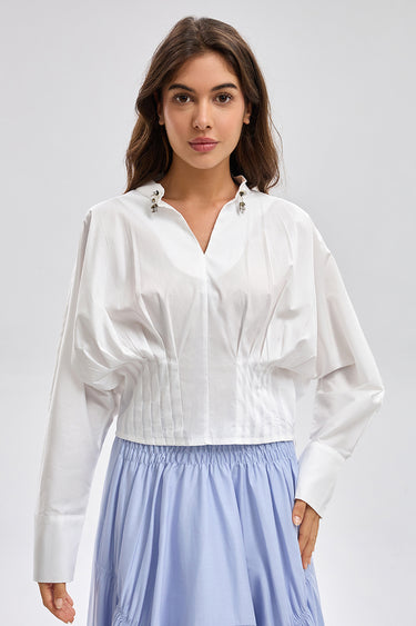 Long Sleeve Blouse Structured Fit