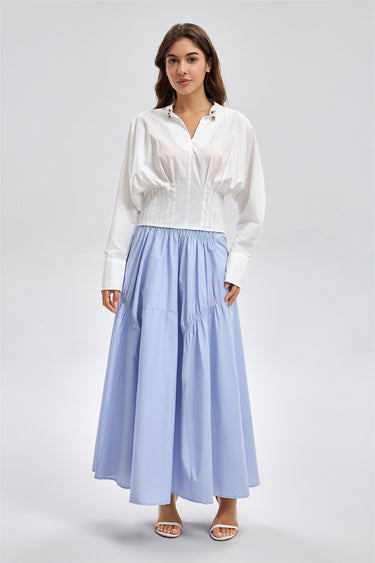 Maxi Skirt Flowy Elastic Waist