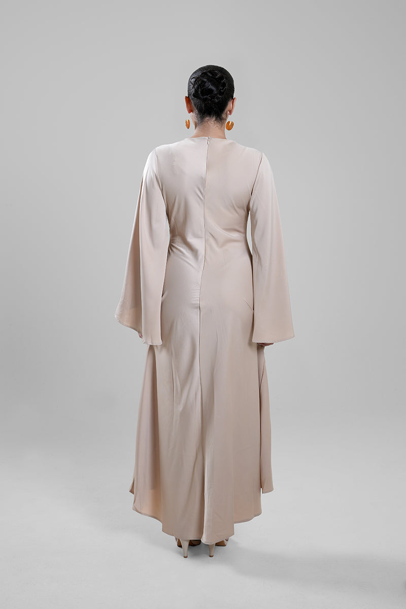 Buy now Longline Flowy Dress with Bell Sleeves for Women Online | Blueage Buy now Longline Flowy Dress with Bell Sleeves for Women Online | Blueage
