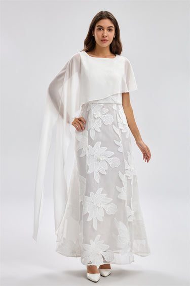 فستان ماكسي مع كاب علوي