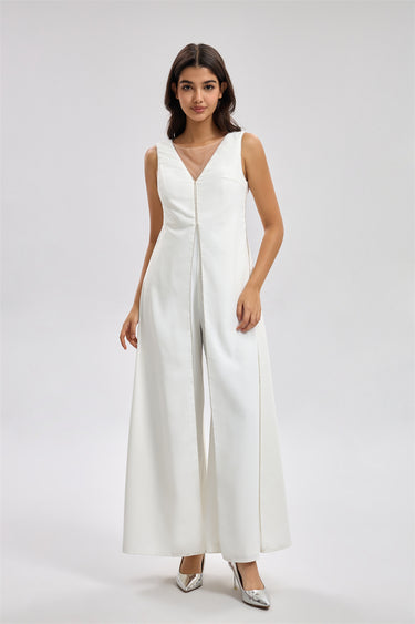 Sleeveless Wide Leg Jumpsuit