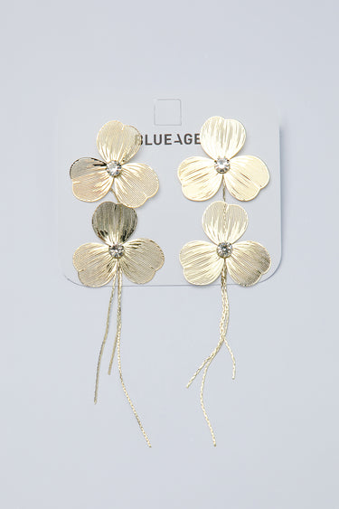 أقراط بتصميم زهرة متدلية