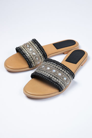 صندل نسائي مسطح سهل الارتداء