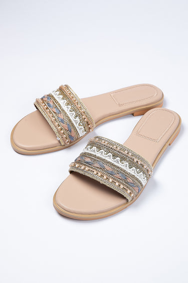 صندل نسائي مسطح سهل الارتداء