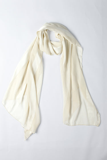 شال شيفون شفاف بخطوط ناعمة