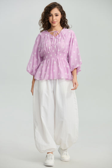Pleated Balloon Leg Trousers