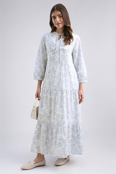 Buy now Printed Tiered Maxi Dress for Women Online