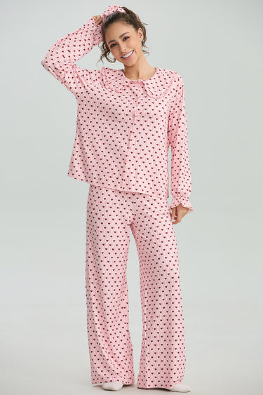 Printed Wide Leg Pajama Pants