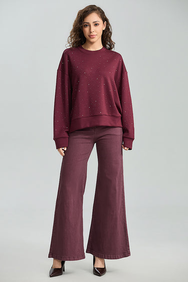 Flared Wide Leg Trousers