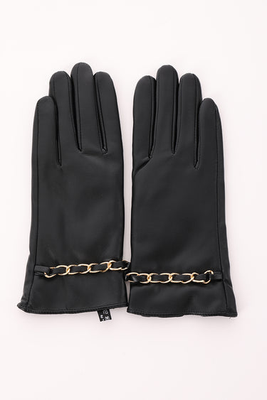 Gloves with Chain-Detail Cuffs