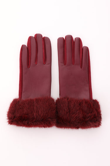 Winter Gloves with Faux-Fur Cuffs